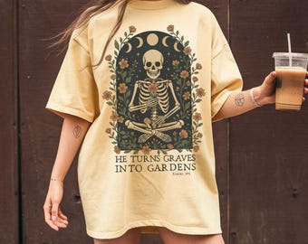 Droge botten christelijk shirt Halloween op geloof gebaseerde cadeau skelet shirt bijbelvers christelijke kleding katholieke tshirt vrouwen Ezechiël 37 religieuze