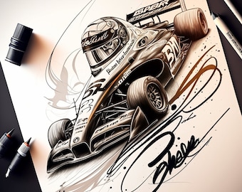 The Ultimate Race on Your Screen: Discover Our High-Quality Digital Formula 1 Car Design!