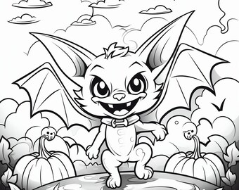 Halloween Hues, Bring the Spirits to Life! Midnight Mysteries, Dive into Digital Halloween Coloring, Bats & Candles, Mystical Digital Art