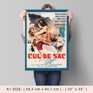 Cul de Sac, Roman Polanski, 1966 - Poster del film vintage restaurato, carta semilucida premium