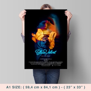 Blue Velvet, David Lynch, 1986 - Poster di film retrò vintage, carta semilucida di alta qualità
