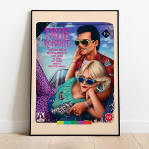 True Romance, Tony Scott, Quentin Tarantino, Val Kilmer, 1993 - Poster cinematografico vintage HQ, carta semi-lucida di alta qualità