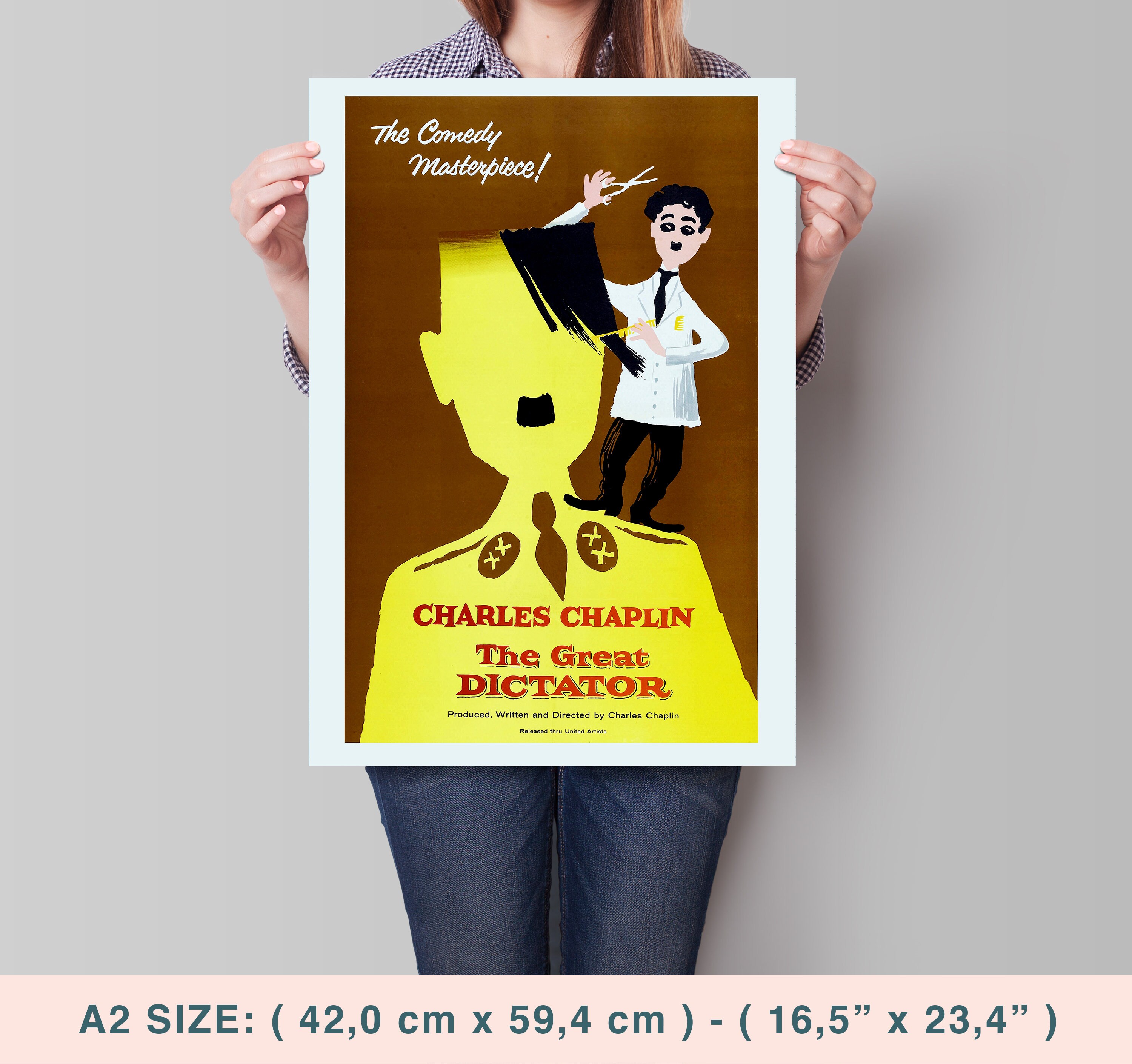 独裁者、チャーリー・チャップリン、1940年 - 高品質ヴィンテージ映画