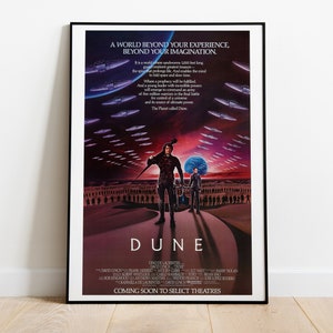 Dune, David Lynch, Kyle MacLachlan, 1984 - Póster de película vintage, papel semibrillante de primera calidad