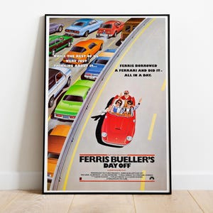 Una pazza giornata di vacanza, John Hughes, 1986 - Poster del film HQ, carta semi-lucida di alta qualità