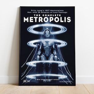 Metropolis, Fritz Lang, 1927 - High Quality Vintage Movie Poster, Premium Semi-Glossy Paper
