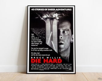 Die Hard, John McTiernan, Bruce Willis, 1988 - HQ Movie Poster, Premium Semi-Glossy Paper