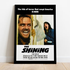 The Shining, Stanley Kubrick, Stephen King, 1980 - Pôster de filme vintage de alta qualidade, papel semibrilhante premium