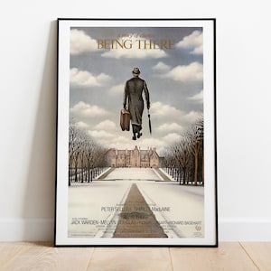 Da sein, Hal Ashby, Peter Sellers, 1979 - HQ Vintage Retro Filmplakat, Premium Semi-Glossy Paper