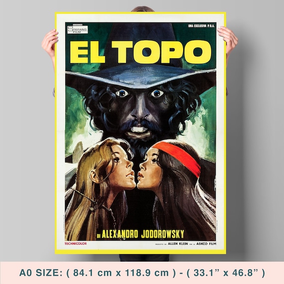 El Topo, Alejandro Jodorowsky, 1970 - Póster de película vintage