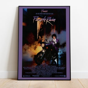 Lila Regen, Prinz, Albert Magnoli, 1984 - Hochwertiges Vintage-Filmplakat, Premium-Halbglanzpapier