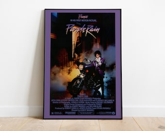 Purple Rain, Prince, Albert Magnoli, 1984 - Póster de película vintage de alta calidad, papel semibrillante de primera calidad