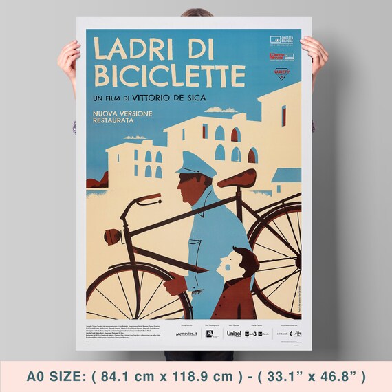 Poster Vintage Publicitaire – Bicyclettes D'époque, Stampa Italiana, Affiche Murale Rétro
