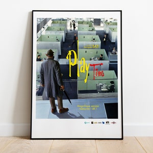 Playtime, Jacques Tati, 1967 - Hochwertiges Vintage Filmplakat, Premium Semi-Glossy Papier