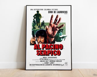 セルピコ 1973 アル・パチーノ カルト映画ポスター復刻版 約18x12