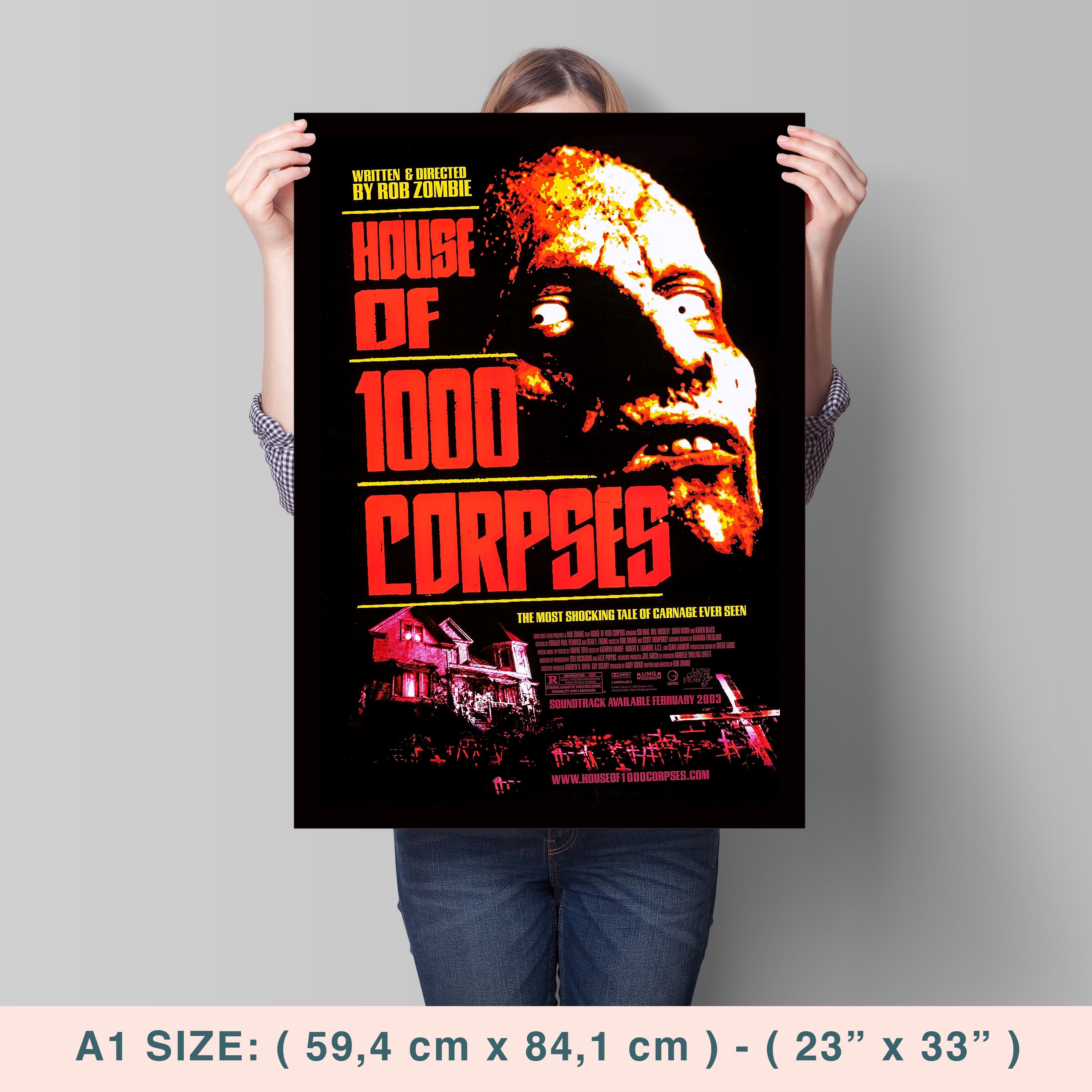 House of 1000 Corpses, Rob Zombie, 2003 - HQ Vintage Movie Poster