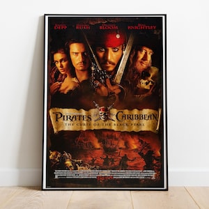 Pirati dei Caraibi: La maledizione della prima luna, Gore Verbinski, Johnny Depp, 2003 - Poster del film HQ, carta semi-lucida premium