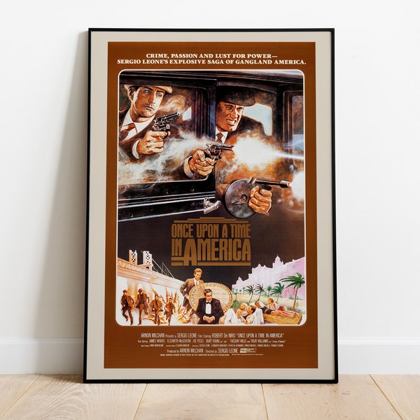 Es war einmal In Amerika, Sergio Leone, Robert De Niro, 1984 - Vintage Filmplakat, Premium Halbglanzpapier