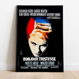 Bonjour Tristesse, Otto Preminger, 1958 - Poster del film di alta qualità, carta semilucida Premium