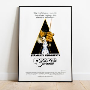 A Clockwork Orange, Stanley Kubrick, 1971 Poster di film retrò vintage di alta qualità, carta semilucida Premium