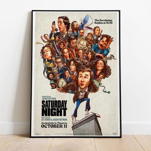 Sabato sera, Jason Reitman, Gabriel LaBelle, Willem Dafoe, 2024 - Poster del film HQ, carta semi-lucida premium