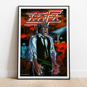 Skanery, David Cronenberg, 1981 – Japońskie wydanie ilustrowane, plakat filmowy w stylu retro, papier premium, półbłyszczący