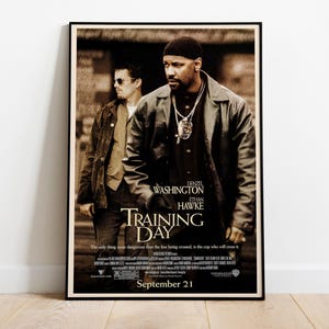 Training Day, Antoine Fuqua, Denzel Washington, Ethan Hawke, 2001 - Poster cinematografico di alta qualità, carta semi-lucida di alta qualità