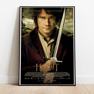 Lo Hobbit: Un viaggio inaspettato, Peter Jackson, 2012 - Poster del film HQ, carta semi-lucida premium