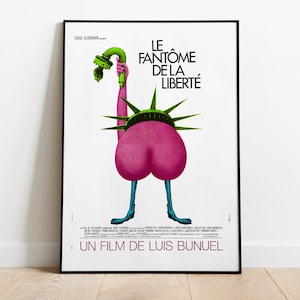 Il Fantasma della Libertà, Le Fantôme de la liberté, Luis Buñuel, 1974 - Poster di film vintage di alta qualità, carta semilucida premium
