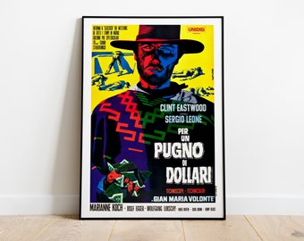 For a Fistful of Dollars, Sergio Leone, Clint Eastwood, 1964 - High Quality Vintage Movie Poster, Premium Semi-Glossy Paper