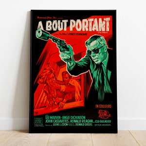 A bout portant, Ernest Hemingway's The Killers, Don Siegel, 1966 - lobendes, hochaufgelöstes Retro Poster
