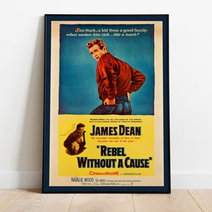 Rebel Without a Cause, Nicholas Ray, James Dean, 1955 - High Quality Vintage Movie Poster, Premium Semi-Glossy Paper