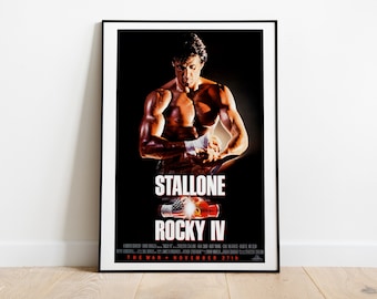 Rocky IV, Sylvester Stallone, Rocky Balboa, 1985 - High Quality Vintage Movie Poster, Premium Semi-Glossy Paper