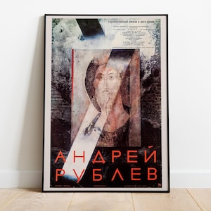 Andrei Rublev, Andrei Tarkovsky, 1966 - Hochwertiges Filmplakat, Premium Semi-Glossy Paper