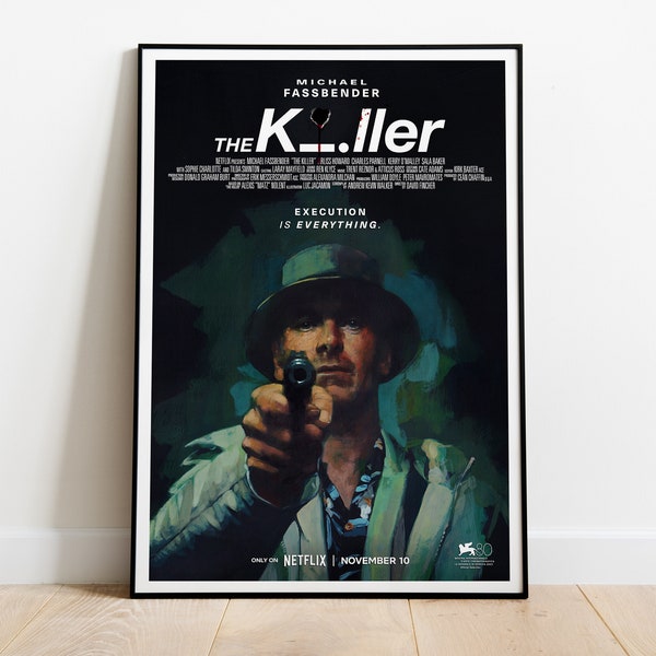 The Killer, David Fincher, Michael Fassbender, 2023 - Hochwertiges Movie Poster, Premium Semi-Glossy Papier