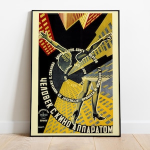Der Mann mit der Filmkamera, Dziga Vertov, 1929 - Hochwertiges Filmposter auf Premium Semi-Glossy Papier