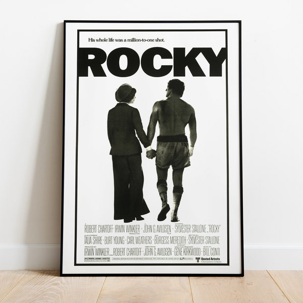 Rocky, Sylvester Stallone, Rocky Balboa, 1976 - High Quality Vintage Movie Poster, Premium Semi-Glossy Paper