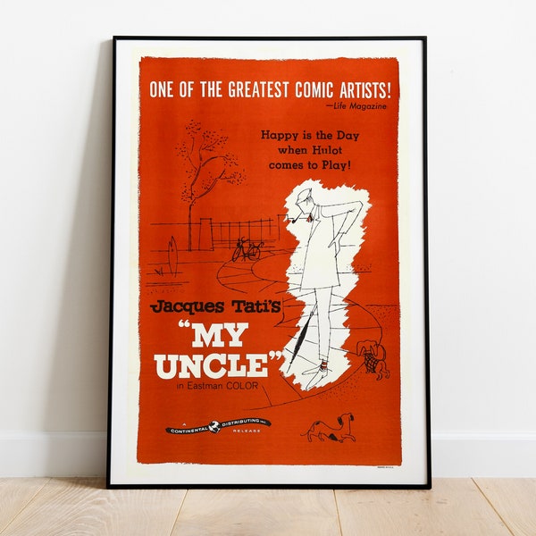 Mon Oncle, My Uncle, Jacques Tati, 1958 - Vintage Movie Poster, Premium Semi-Glossy Paper