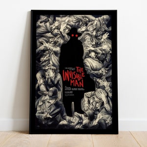 The Invisible Man, James Whale, 1933 - High Quality Retro Vintage Movie Poster, Premium Semi-Glossy Paper