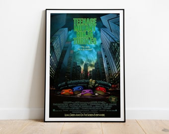 Teenage Mutant Ninja Turtles, Steve Barron, 1990 - Vintage Retro Movie Poster, Premium Semi-Glossy Paper