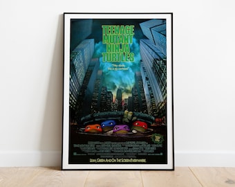 Teenage Mutant Ninja Turtles, Steve Barron, 1990 - Vintage Retro Movie Poster, Premium Semi-Glossy Paper