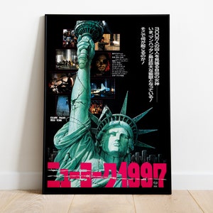 Escape from New York, John Carpenter, Kurt Russel, 1981 - Poster de film HQ japonais, papier semi-brillant premium