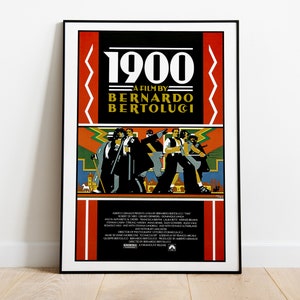 1900, Bernardo Bertolucci, Robert De Niro, Gérard Depardieu, 1976 - Póster de película, Papel semisatinado de primera calidad