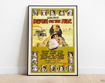 Death on the Nile, John Guillermin, Jane Birkin, Agatha Christie, 1937 - HQ Retro Vintage Movie Poster, Premium Semi-Glossy Paper