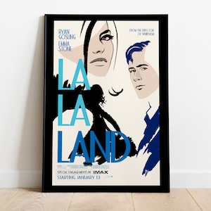 La La Land, Damien Chazelle, Ryan Gosling, Emma Stone, 2016 - Poster del film HQ, carta semi-lucida di alta qualità