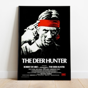 Il cacciatore di cervi, Michael Cimino, Robert De Niro, Christopher Walken, 1978 - Poster di film vintage retrò HQ, carta semilucida Premium