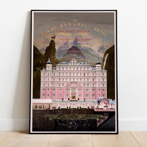 The Grand Budapest Hotel, Wes Anderson, Adrien Brody, Bill Murray, Tilda Swinton, 2014 - Poster del film HQ, carta semi-lucida di alta qualità