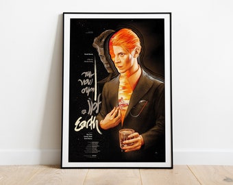 The Man Who Fell to Earth, Nicolas Roeg, David Bowie, 1976 - High Quality Vintage Retro Movie Poster, Premium Semi-Glossy Paper
