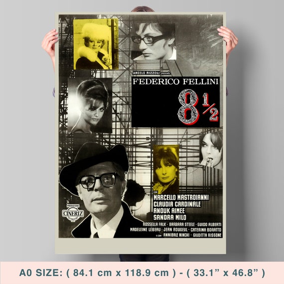 稀少】フェデリコ フェリーニ 8 1/2 映画ポスター
