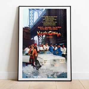 Krush Groove, Michael Schultz, 1985 - Póster de película vintage, papel semibrillante premium